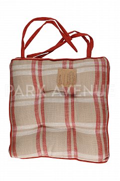 Подушка для стула,цвет  беж/красный